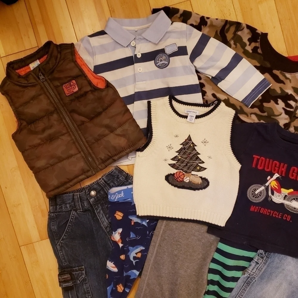 Boys 12M Month Fall Winter Clothing 13 Piece Lot Ralph Lauren Infant Pant Shirt